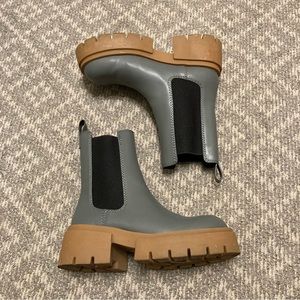 H&M Grey Lug Sole Chelsea Boots